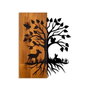 Wallity Nature Accesorio Decorativo de Pared de Madera y Metal Nogal y Negro